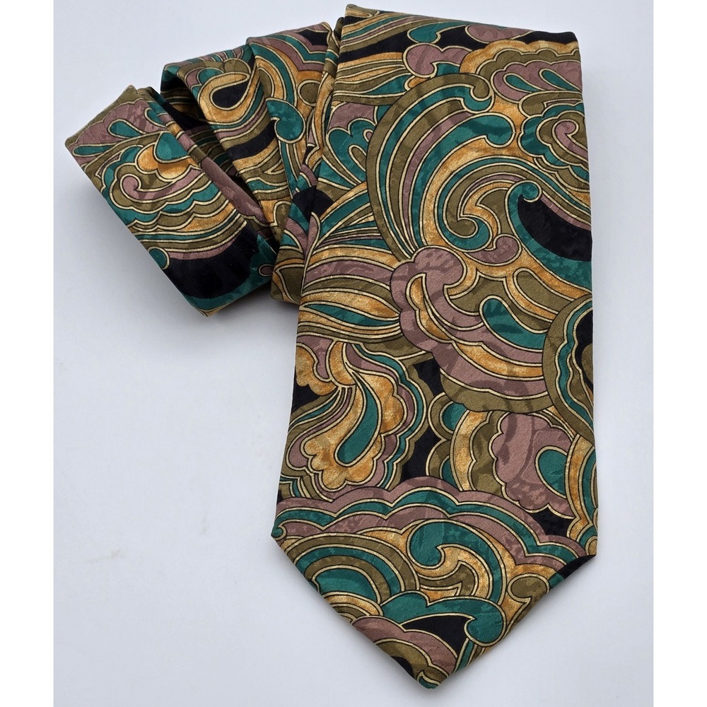 JT Beckett Silk Tie Mens Geometric Pattern Designer Dress Neckwear USA 59x3.75‎